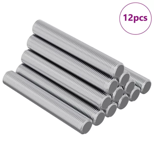  Menetes Rúd 12 pcs Ezüst 8 x 55 mm Acél