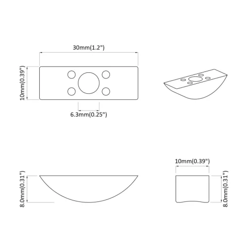  Félhold mosó 18 pcs Fehér M6 PP