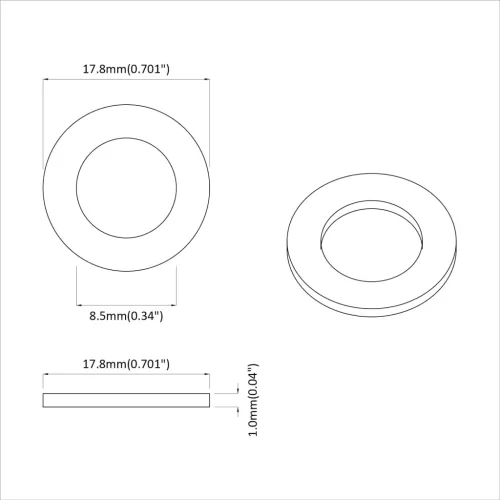  Alátétek 11842 pcs Ezüst Vas