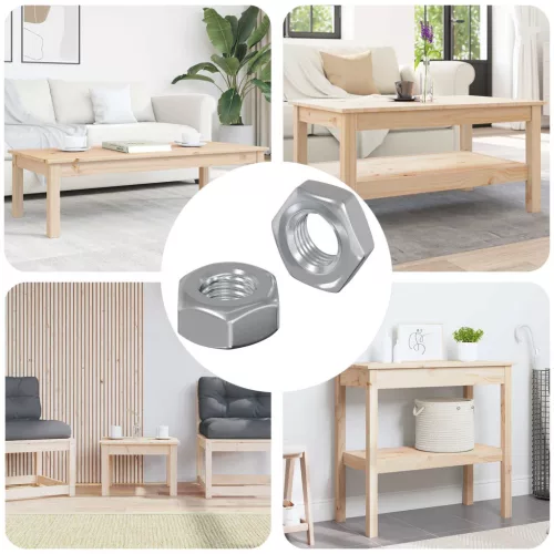  Hatszögletű Anyák 2 pcs Ezüst m8 Vas