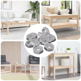  Hatszögletű Anyák 12 pcs Ezüst m8 Vas