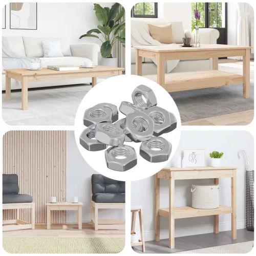  Hatszögletű Anyák 12 pcs Ezüst m8 Vas