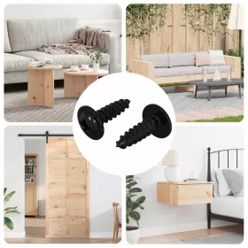  Önmenetes Szög 2 pcs Fekete 3,5 x 12 mm Vas