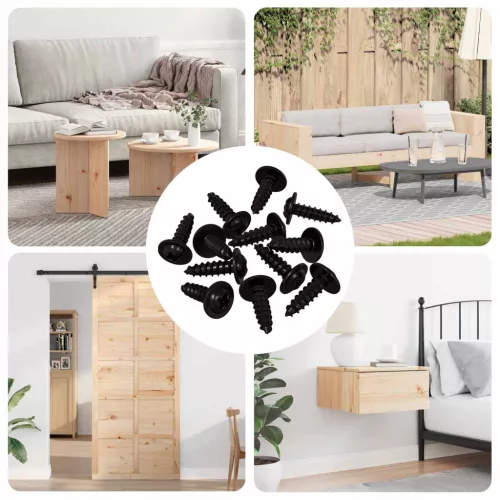  Önmenetes Szög 12 pcs Fekete 3,5 x 12 mm Vas