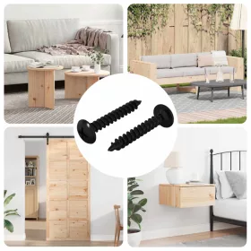  Önmenetes Szög 2 pcs Fekete 4 x 25 mm Acél