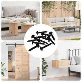  Önmenetes Szög 12 pcs Fekete 4 x 25 mm Acél