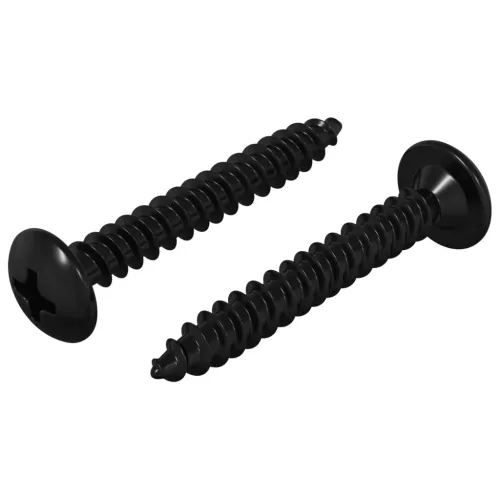  Fúró Szegecsek 2 pcs Fekete M4 x 28 mm Acél