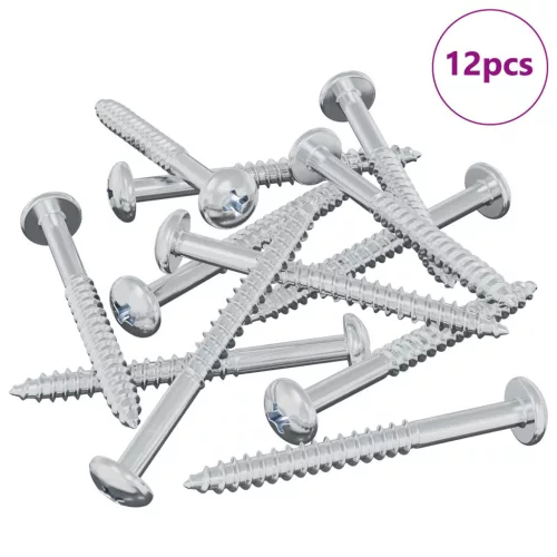  Fa Csavar 12 pcs Ezüst 9,8 x 53 mm Acél