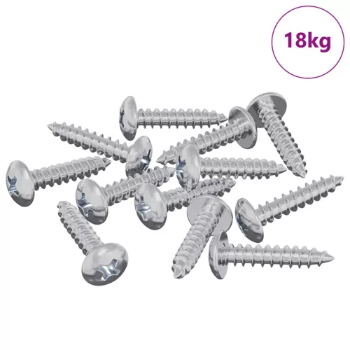  Fa Csavarok 10976 pcs Ezüst Acél