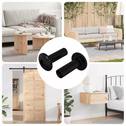  Köpenyes Anyák 2 pcs Fekete M4 x 14,5 mm Vas