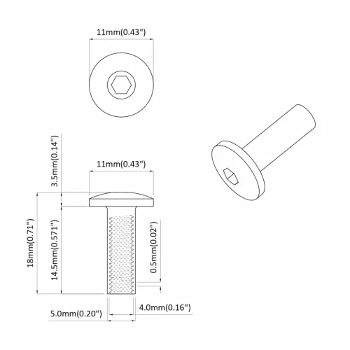  Köpenyes Anyák 12 pcs Fekete M4 x 14,5 mm Vas