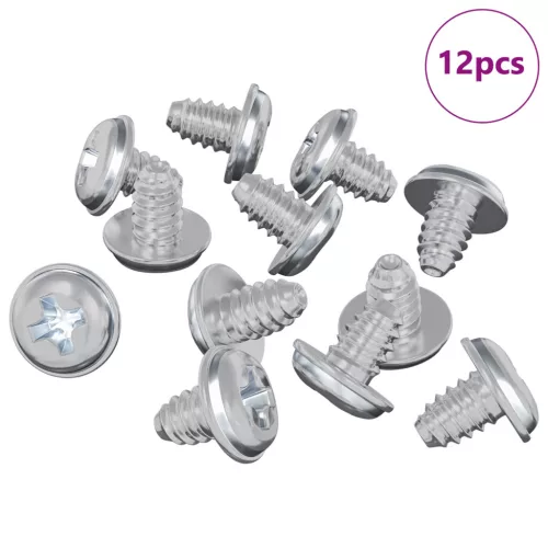  Zárcsavarok Egyszínű 12 pcs Ezüst M4 x 5 mm Vas