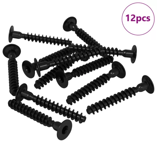  Dugós Fej Csavar 12 pcs Fekete M5 x 40 mm Vas