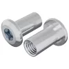  Záró Anya 2 pcs Nikkel M6 x 15 mm Acél