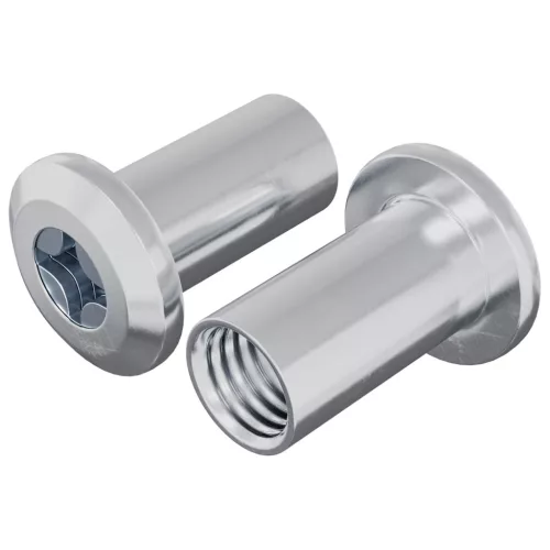  Záró Anya 2 pcs Nikkel M6 x 25 mm Acél