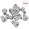  Záró Anya 12 pcs Ezüst M6 x 15 mm Acél
