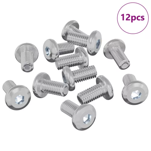  Zár Csavar Egyszínű 12 pcs Ezüst M6 x 12 mm Acél