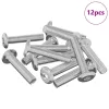  Zár Csavar Egyszínű 12 pcs Ezüst M6 x 30 mm Acél