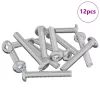  Zár Csavar Egyszínű 12 pcs Ezüst M6 x 35 mm Acél