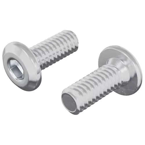  Fejzár Csavar 2 pcs Ezüst M6 x 15 mm Acél