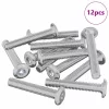  Fejzár Csavar 12 pcs Ezüst M6 x 35 mm Acél