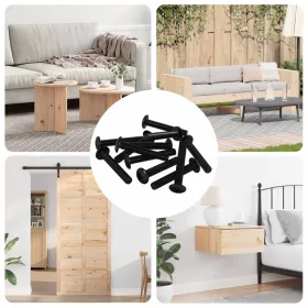  Csavar 12 pcs Ezüst 5 x 30 mm Vas