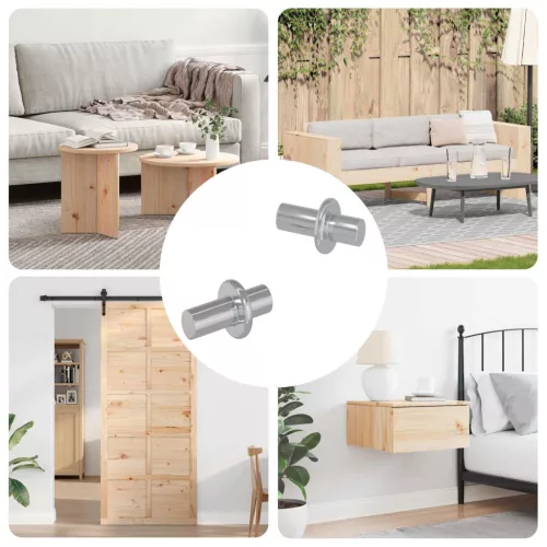  Polc Peg Egyszínű 2 pcs Ezüst 8,6 x 8,6 x 14,6 mm Acél