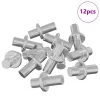  Polc Peg Egyszínű 12 pcs Ezüst 8,6 x 8,6 x 14,6 mm Acél
