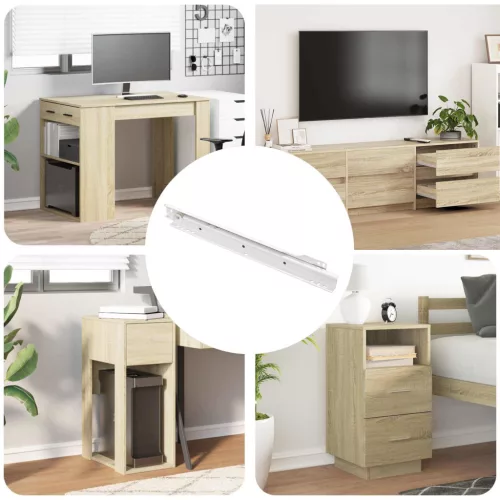  Fiók csúszó 12 pcs Fehér 300 mm Acél