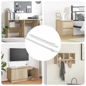  Fiók csúszó 2 pcs Fehér 350 mm Acél