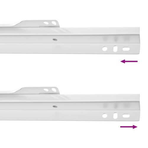  Fiók csúszó 12 pcs Fehér 350 mm Acél