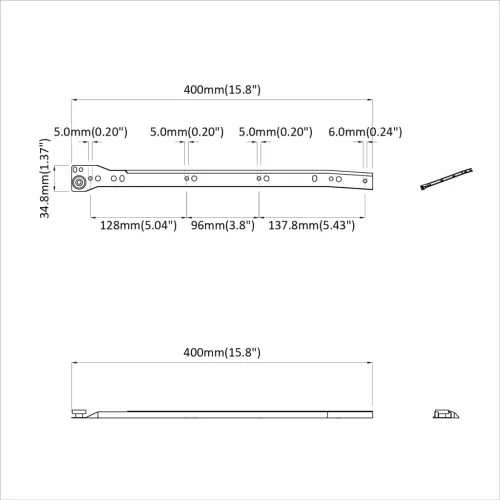  Fiók csúszó 12 pcs Fehér 400 mm Acél