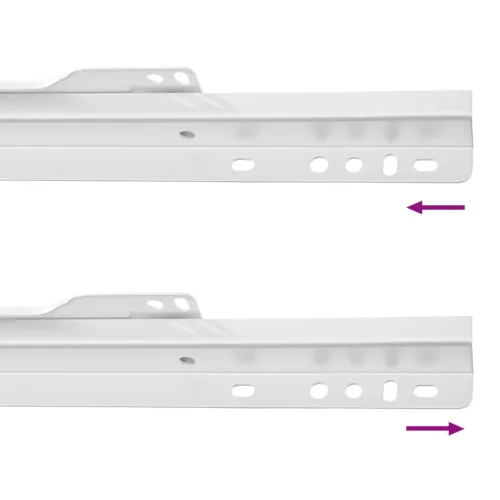  Fiók csúszó 12 pcs Fehér 450 mm Acél