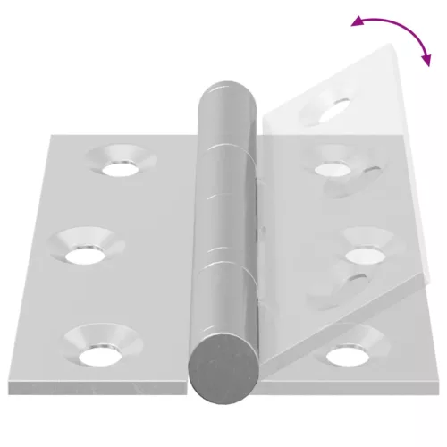  Zsanér 12 pcs Ezüst 50 x 38 x 1,3 mm Acél