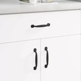    Bútor Fogantyú 2 pcs Fekete 130 x 19,4 x 22,3 mm Alumínium