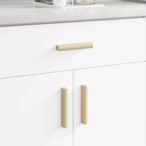  Egyenes Fogantyú 2 pcs Természetes Fa Szín 130 x 25 x 30 mm