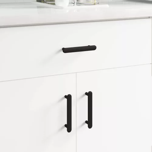  Szekrény Fogantyú 2 pcs Fekete 121 x 16.6 x 28.3 mm Vas