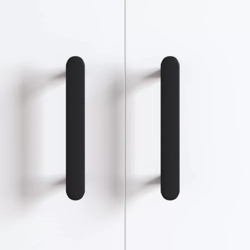  Szekrény Fogantyú 2 pcs Fekete 121 x 16.6 x 28.3 mm Vas