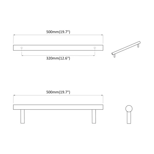  Fogantyú 12 pcs Ezüst 1500 mm Acél