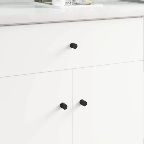  Szekrény Gombok 2 pcs Fekete M4 x 12 mm Vas