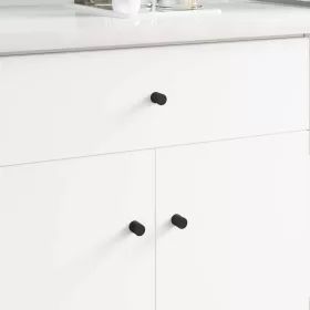  Szekrény Gombok 12 pcs Fekete M4 x 12 mm Vas