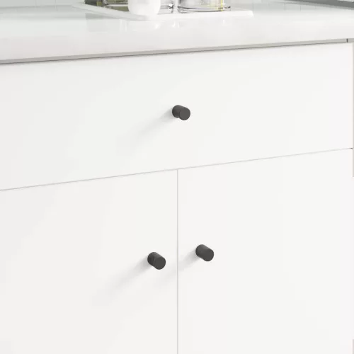  Szekrény Gomb 2 pcs Fekete 18 x 23 mm Vas