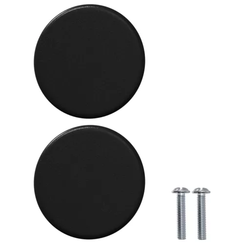  Szekrény Gomb 2 pcs Fekete 18 x 23 mm Vas