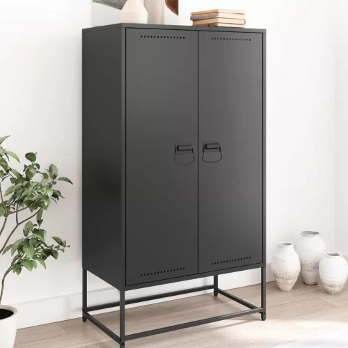  Szekrény Fogantyúk 210 pcs Fekete 85 x 45 mm Fém