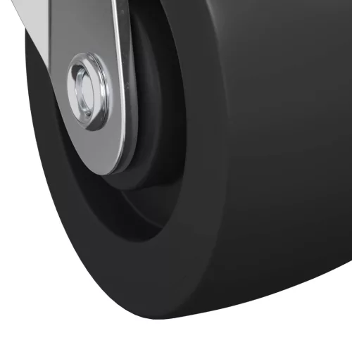  Kerekek 12 pcs Fekete és ezüst 63 x 48 x 46 mm Vas és nylon