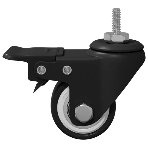  Kerekek 12 pcs Fekete M6 x 1.5 mm Vas és Nylon