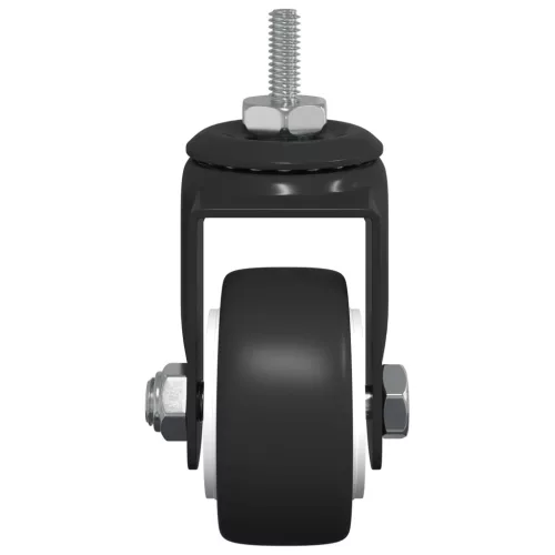  Forgó kerék 2 pcs Fekete M6 mm Vas és nylon