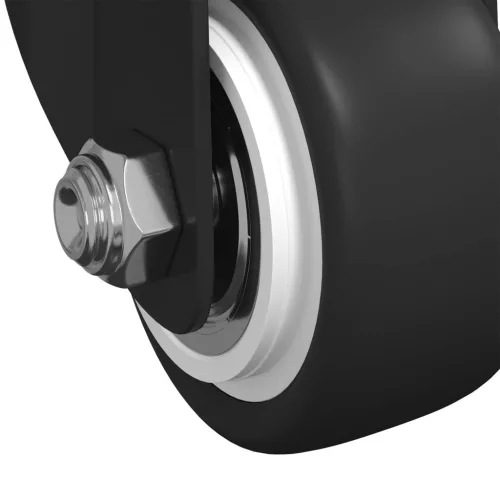  Forgó kerék 2 pcs Fekete M6 mm Vas és nylon