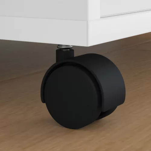  Forgó kerék 2 pcs Fekete 54 mm Vas és PP