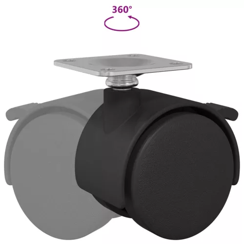  Kerekek Fekete Vas és Polipropilén